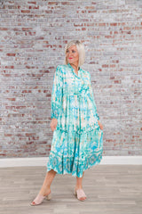 Tara Tie Dye Dress Aqua