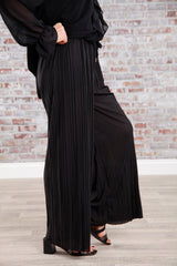 Pleat Palazzo Black