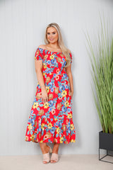 Molly Maxi Tea Dress Scarlet