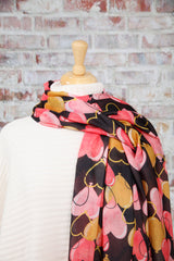 Hannah Heart Scarf Black