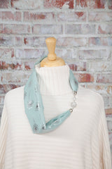 Dandelion Magnetic Scarf Aqua