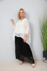 Silk Skirt Black