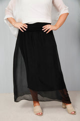 Silk Skirt Black