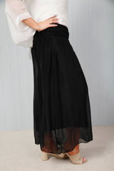 Silk Skirt Black
