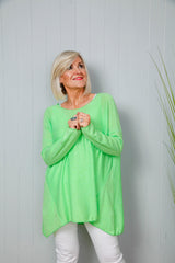 Shelby Soft Knit Top Lime