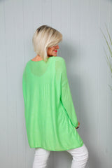 Shelby Soft Knit Top Lime