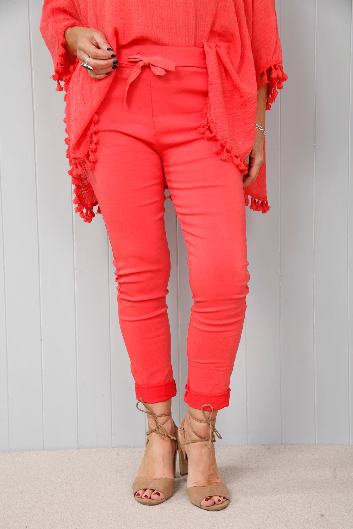 Plain Magic Pants Coral