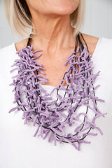 Rosie Ribbon Necklace Lavender