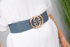 GG Elasticated Belt Air Force Blue