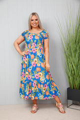 Molly Maxi Tea Dress Royal Blue