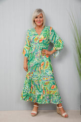 Lauren Paisley Dress Green