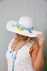 Lace Hat Band Blue