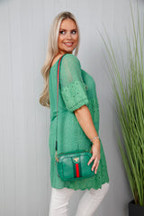 Emerald Lace Cotton Tunic