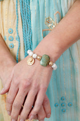 Maya Stone Bracelet Marble White