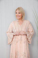 Portia Paisley Dress Peachy Pink