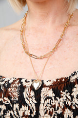 Hailey Gold Heart Necklace