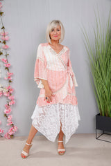 Daria Drape Kimono Peachy Pink