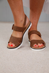 Valerie Wedge Sandals Chocolate