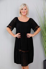 Black Tiered Cotton Tunic