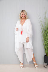 Top & Tulip Trouser Set White