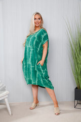 Emerald Chrissy Tie Dye Dress