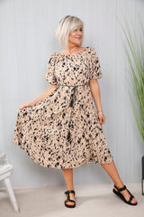 Safiya Feline Print Dress