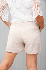 Linen Pocket Shorts Beige