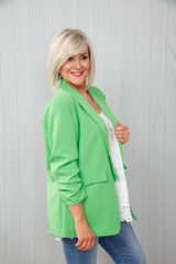 Janice Staple Blazer Spring Green