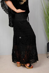 Collette Lace Dreams Skirt Black