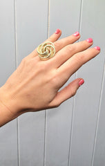 Kendall Knot Ring Pale Gold