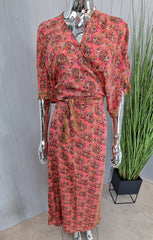 Silk Wrap Kimono Dress