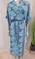 Silk Wrap Kimono Dress