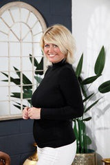 Black Turtleneck Top - bestacaiberryselect