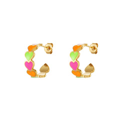 Colourful Heart Earrings - bestacaiberryselect