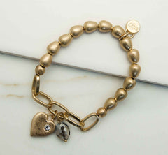 Gold Charlie Charm Bracelet - bestacaiberryselect