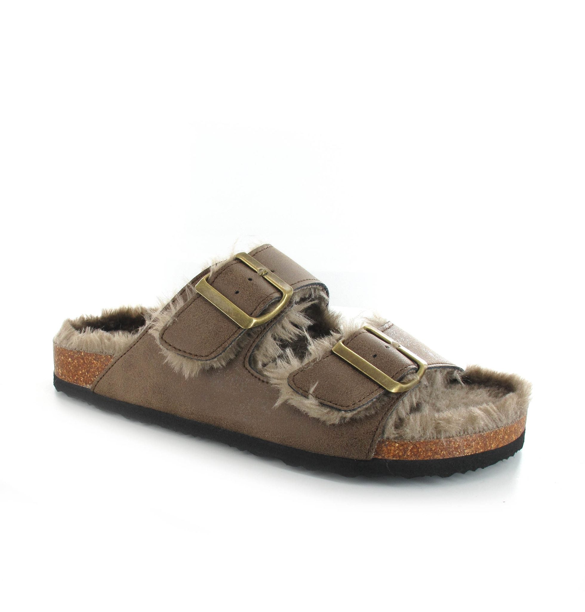 Kathy Slider Slippers Brown - bestacaiberryselect