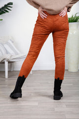 Tan Faux Suede Magic Pants - bestacaiberryselect