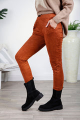 Tan Faux Suede Magic Pants - bestacaiberryselect