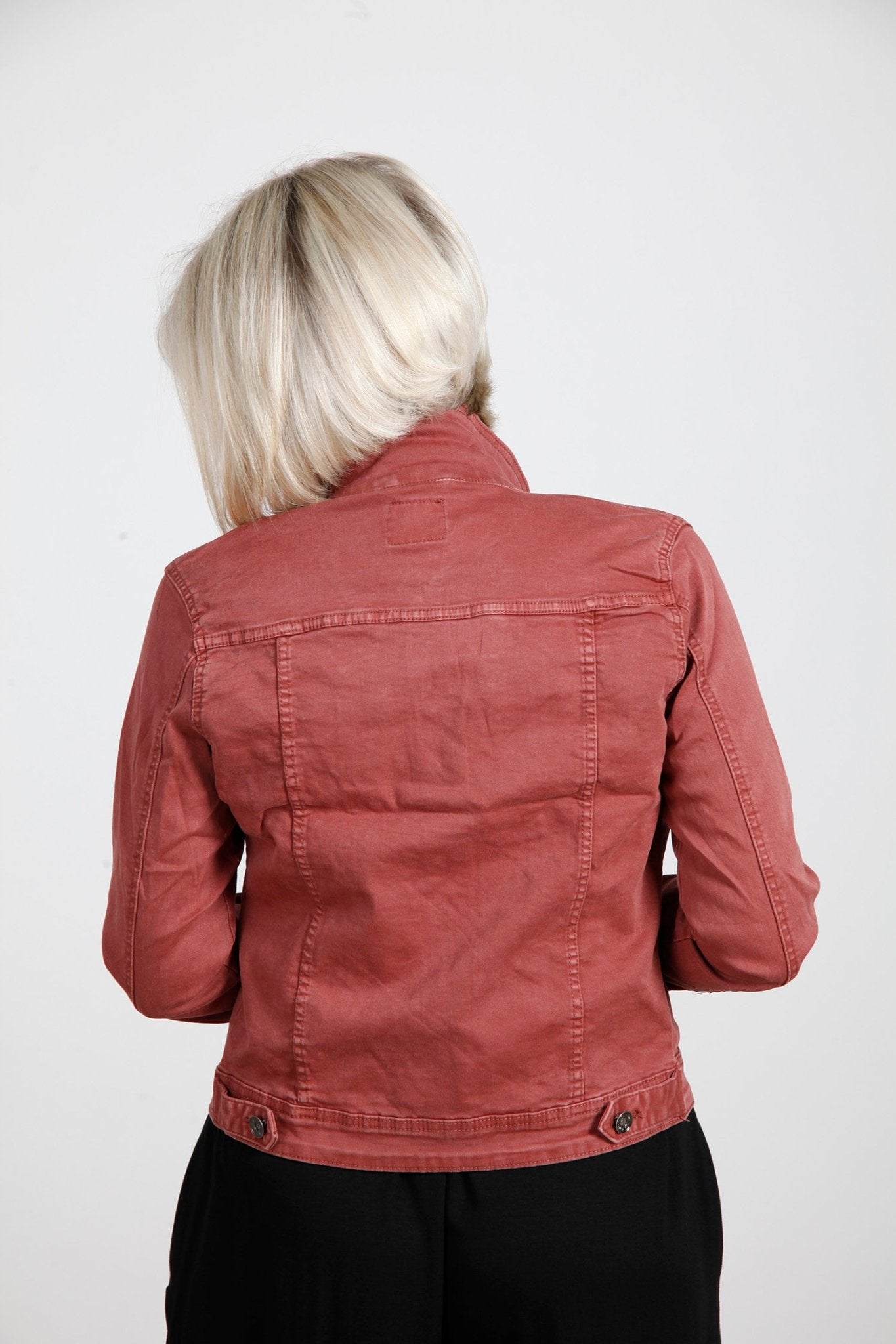 Terracotta Denim Stretch Jacket - bestacaiberryselect