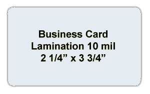 Business Card Size Laminating Pouches Memphis Laminating Company