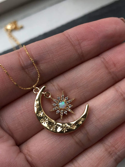 Galaxy opal necklace