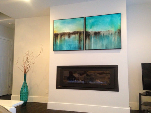 Sky Whitman Paintings In Client Home