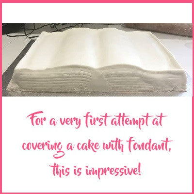 Cake covered with fondant