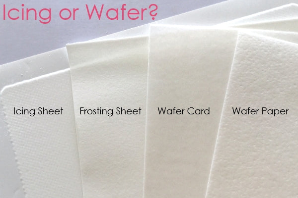 4 types of edible paper icing and wafer