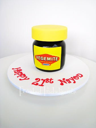 Frosted Indulgence Vegemite Jar cake