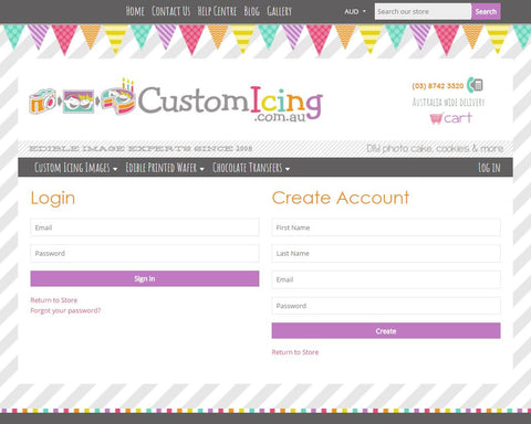 Login page example