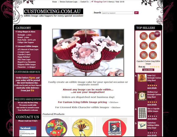 Old CustomIcing website 