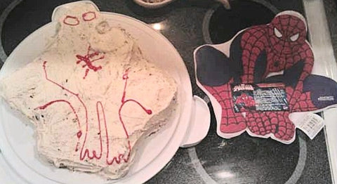 Bad spiderman cake fail