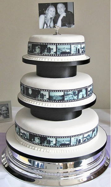 Wedding cake film reel edible images