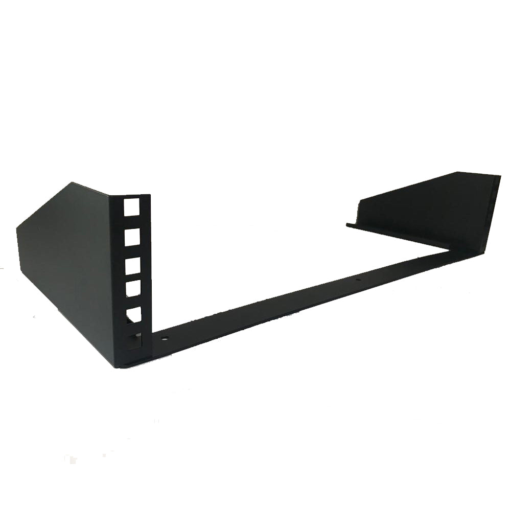 2u Steel Vertical Wall Mount Under Desk Rack Bracket Black 19